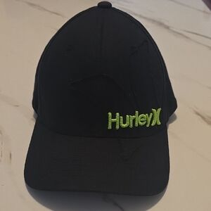 Hurley Dark Cap with Neon Green Logo